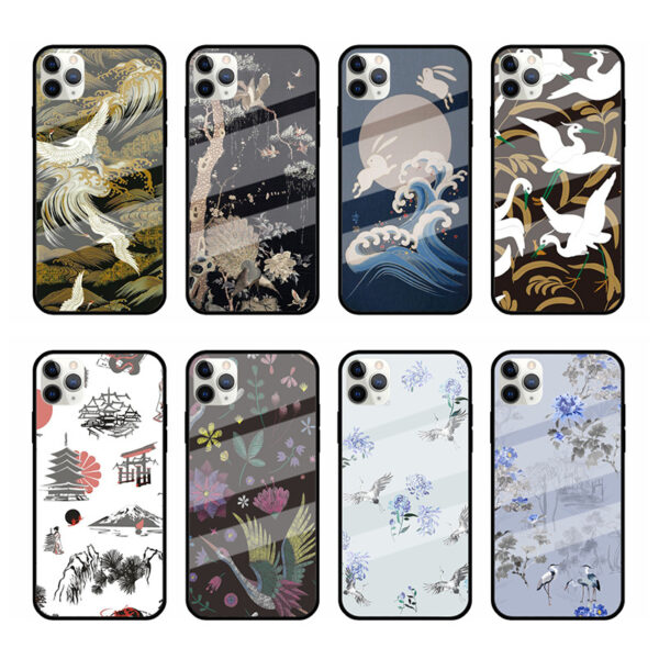 Apple iPhone 11 Serie iPhone 11 Pro Handyhülle Glas Kran Mode – Bild 2