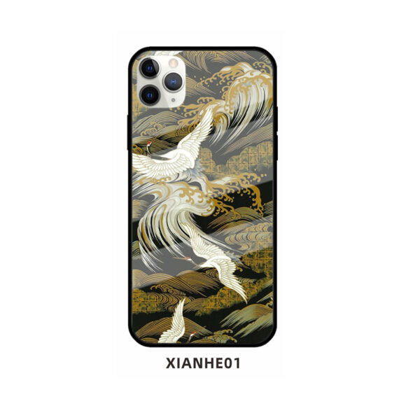 Apple iPhone 11 Serie iPhone 11 Pro Handyhülle Glas Kran Mode – Bild 6